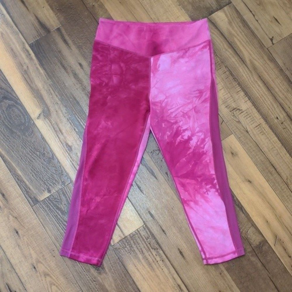 Zyia Active Pink Tie Dye Leggings Women's 12